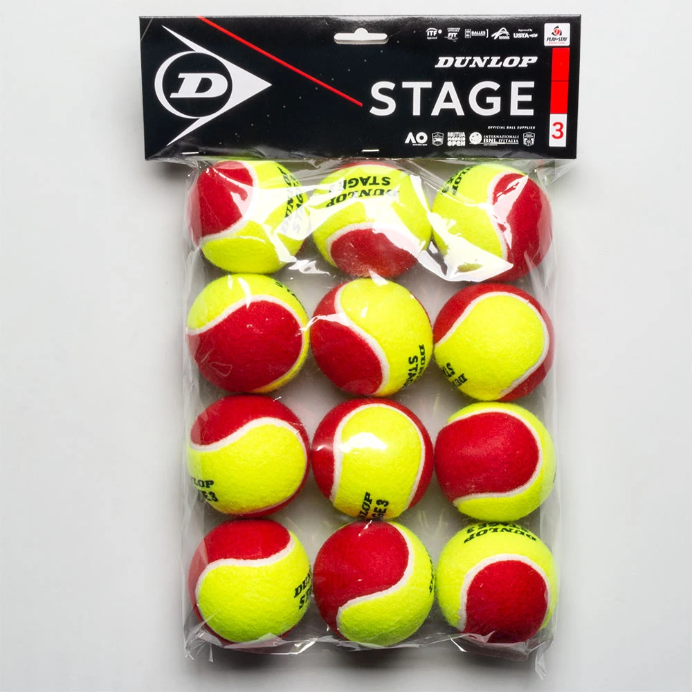Dunlop Stage 3 Red 12 Pack 3 Dunlop Stage 3 Red 12 Pack