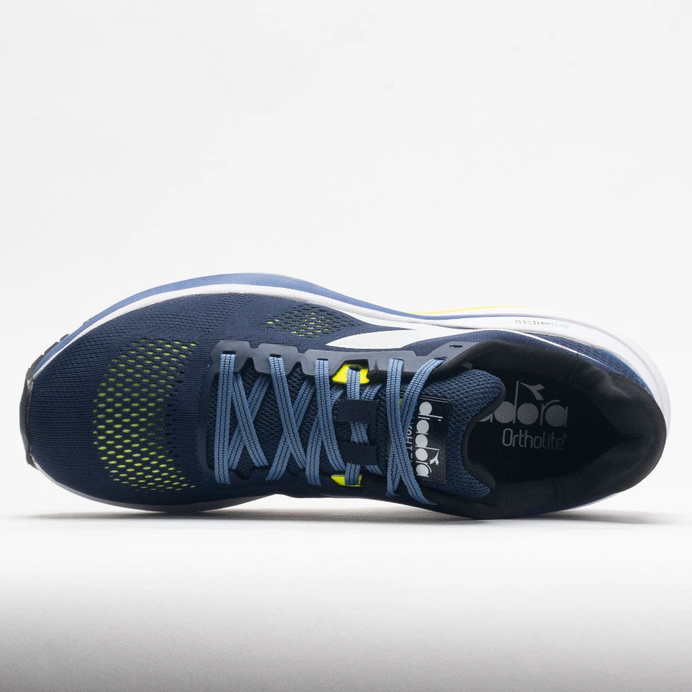 Diadora Mythos Blushield Vortice 7 Men's Black Iris/White/Neon Yellow 5 Diadora Mythos Blushield Vortice 7 Men's Black Iris/White/Neon Yellow - Image 3