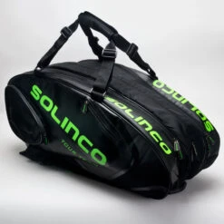 Solinco Tour 15-Pack Racquet Bag Black/Neon Green -BROOKS Store 073227 2