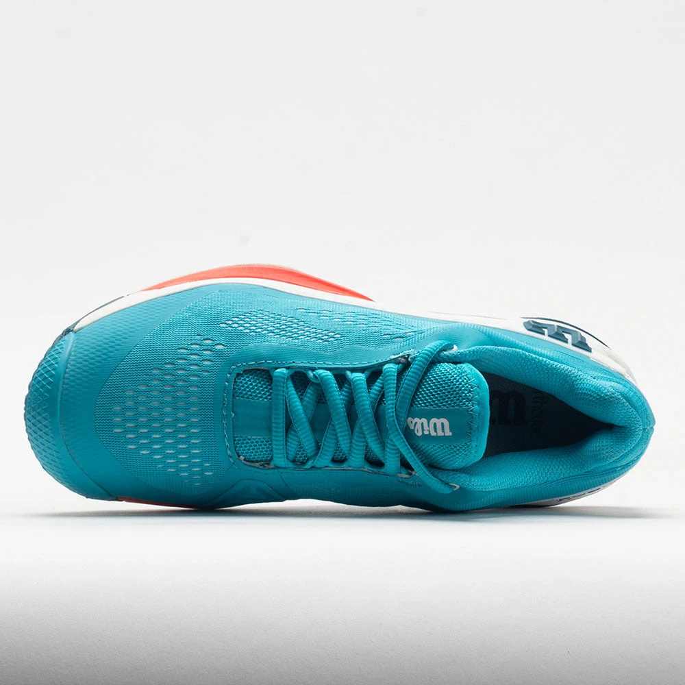 Wilson Rush Pro 4.0 Women's Scuba Blue/White/Fiery Coral 5 Wilson Rush Pro 4.0 Women's Scuba Blue/White/Fiery Coral - Image 3