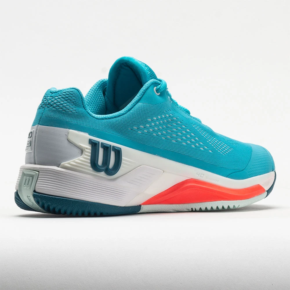 Wilson Rush Pro 4.0 Women's Scuba Blue/White/Fiery Coral 8 Wilson Rush Pro 4.0 Women's Scuba Blue/White/Fiery Coral - Image 6