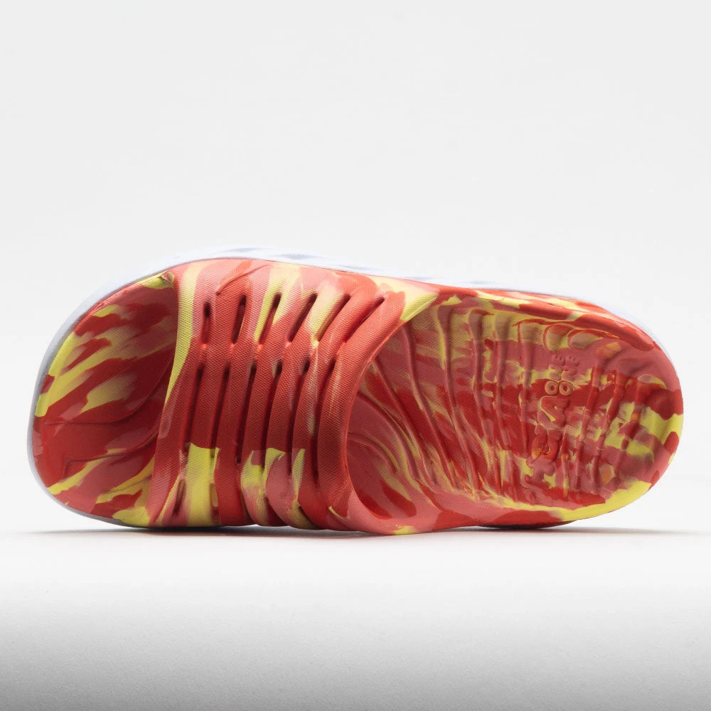 HOKA Ora Recovery Slide Swirl Unisex Yellow Pear/Fiesta 4 HOKA Ora Recovery Slide Swirl Unisex Yellow Pear/Fiesta - Image 2