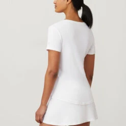 Fila Essentials Short Sleeve V-Neck Women's -BROOKS Store 758052 100 2