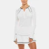 Lucky In Love The Whites Raglan Zip Long Sleeve Women's -BROOKS Store 758074 121 1