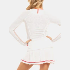 Lucky In Love The Whites Raglan Zip Long Sleeve Women's -BROOKS Store 758074 166 2