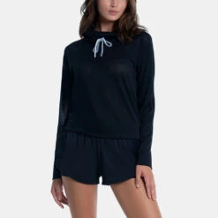 Lucky In Love High Neck Pullover Long Sleeve Women's